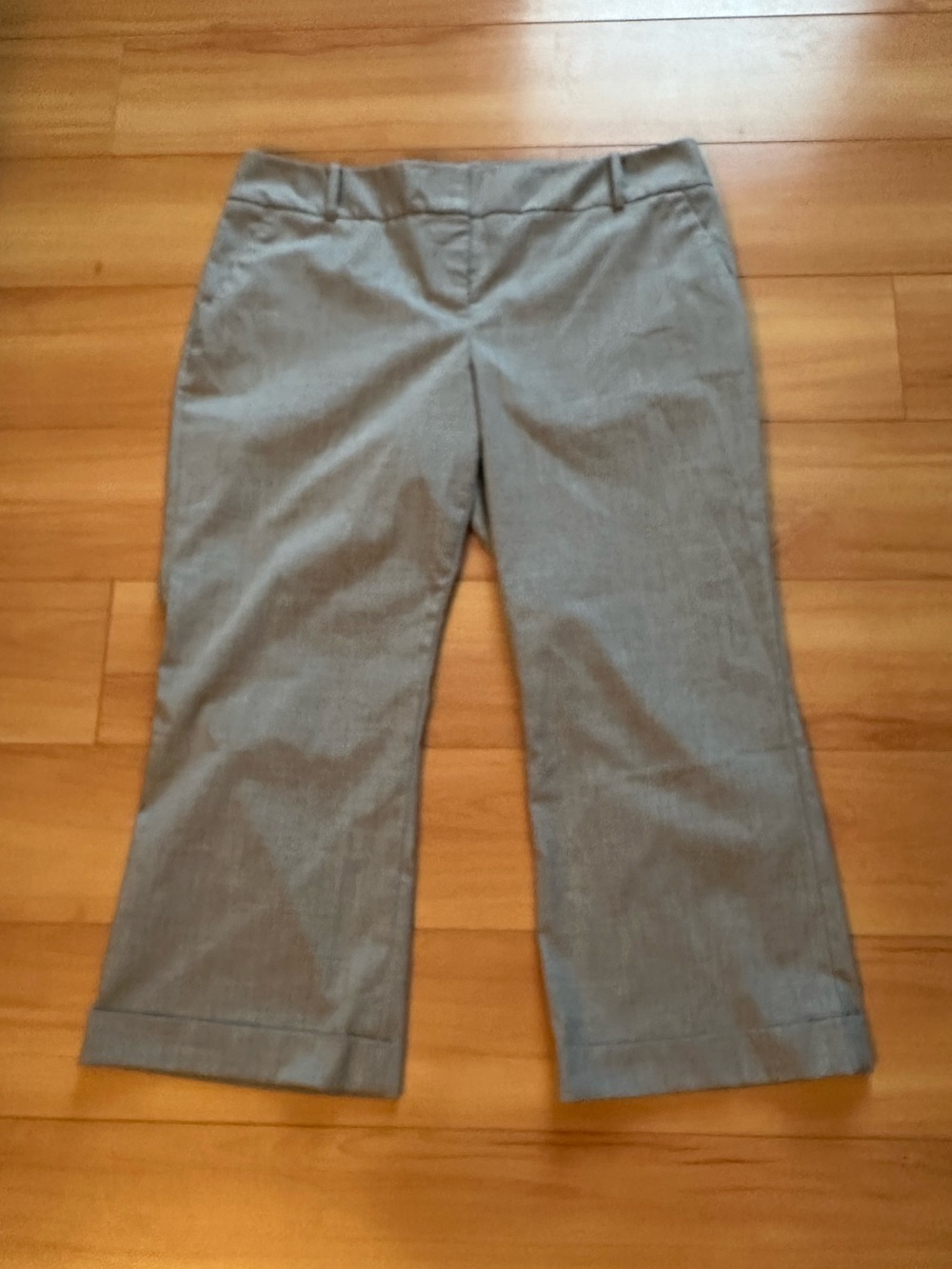 The Limited Gray Cropped Dress Capris light gray trouser pants Cassidy fit 12